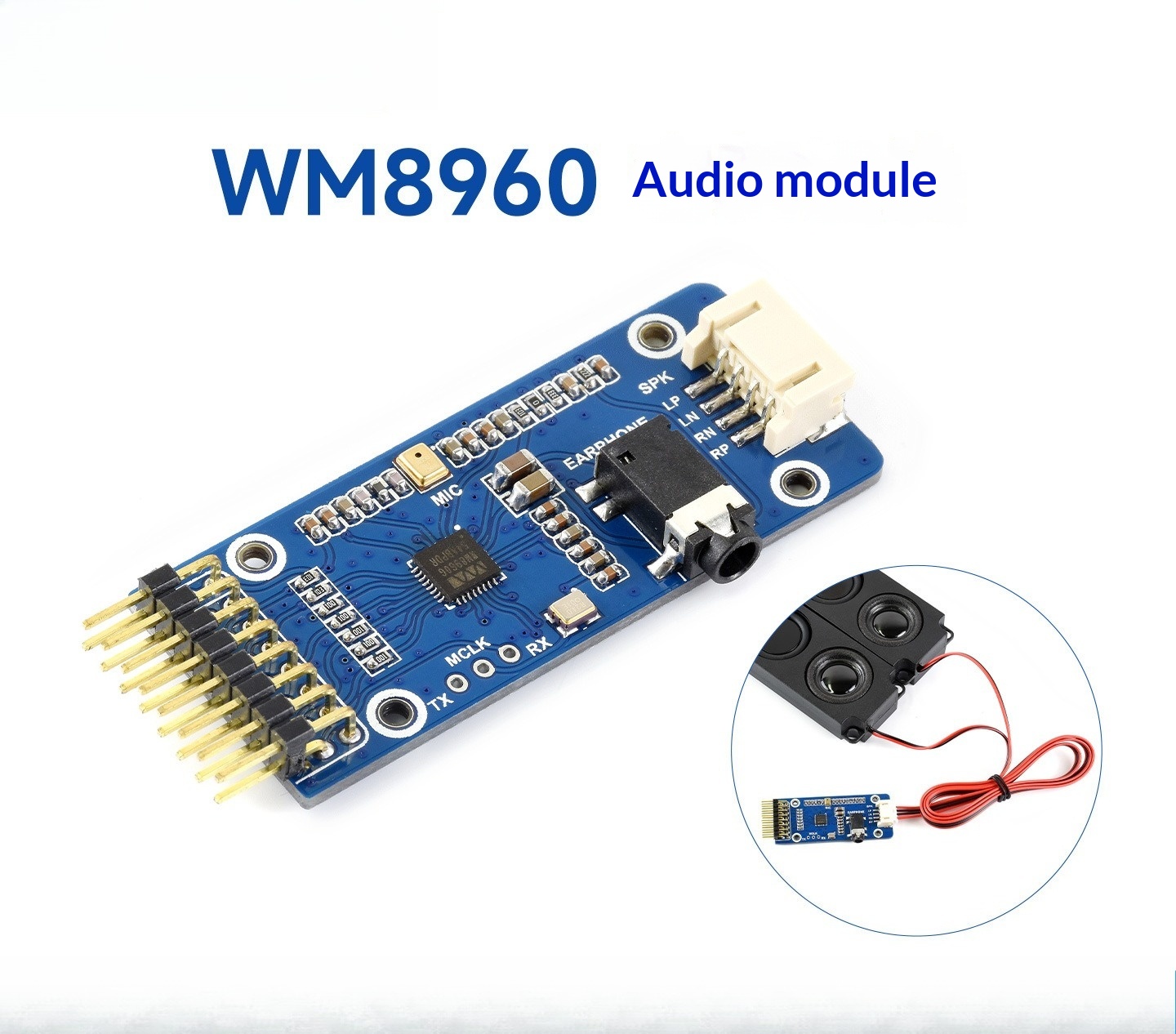 Microphone Module - WM8960 Stereo Audio Codec Module, I2S