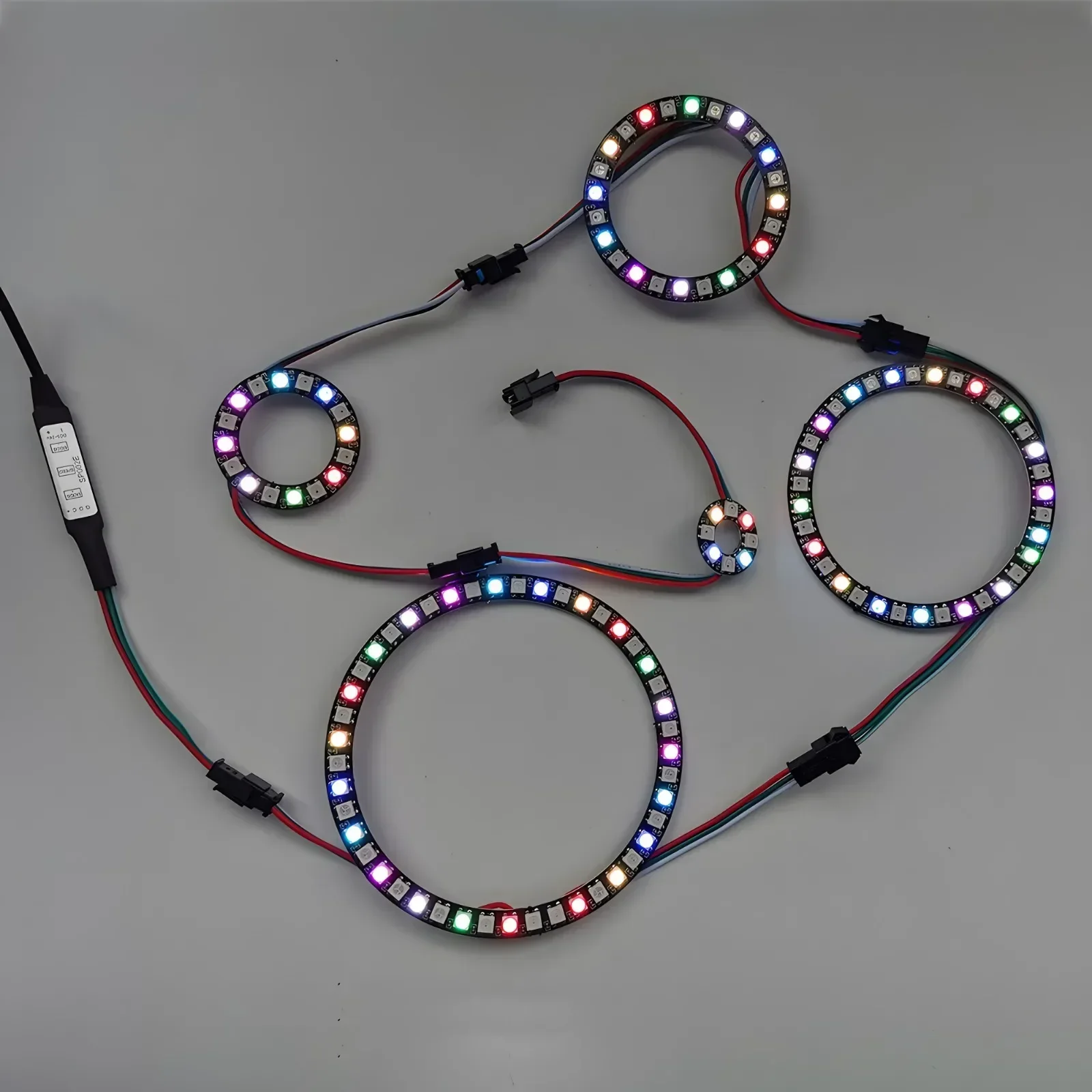 WS2812B 5050 RGB LED Ring 7 /  - Ws2812B ulasan dan harga