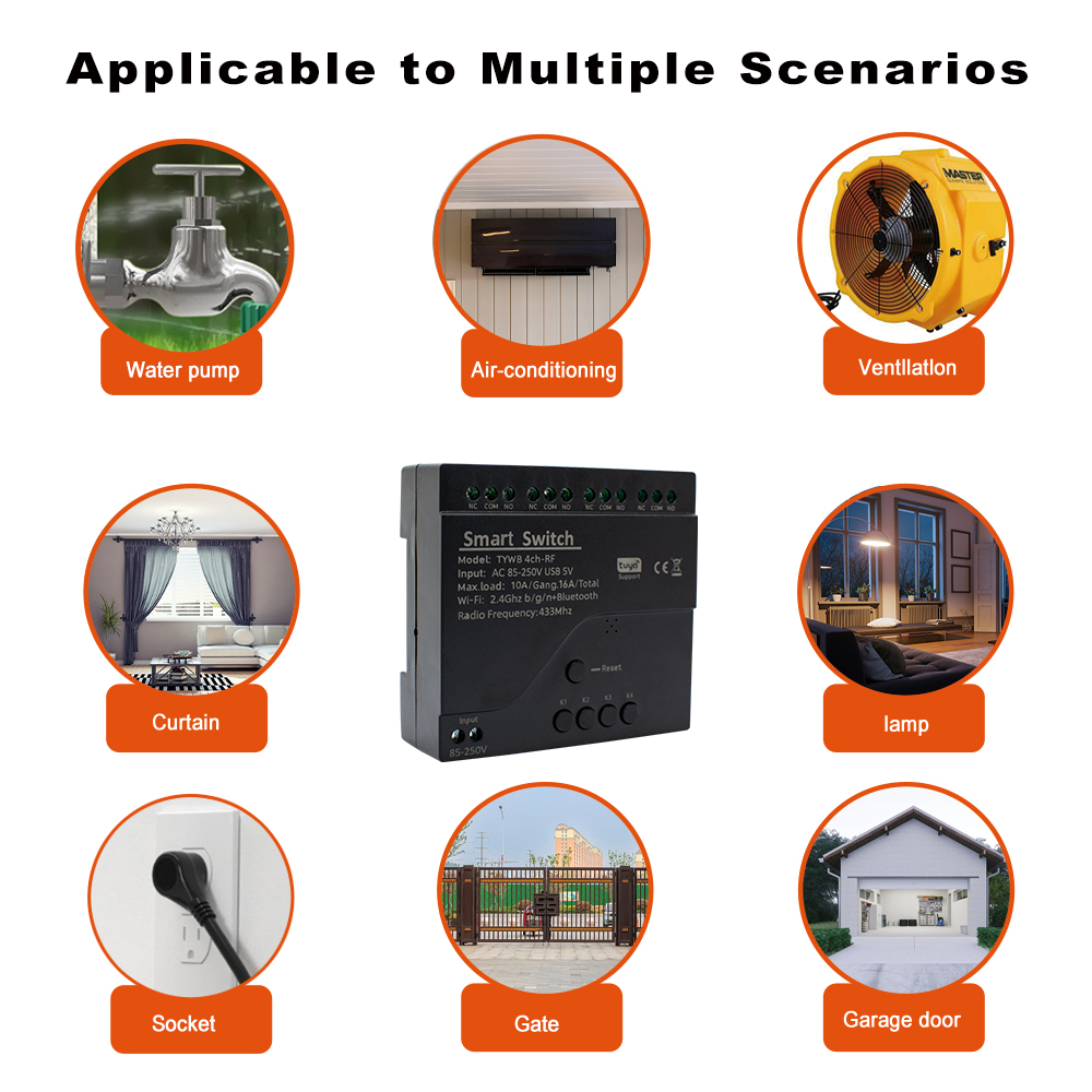 4CH Tuya Smart Wifi Switch Mod - Ir Remote Module ulasan dan harga